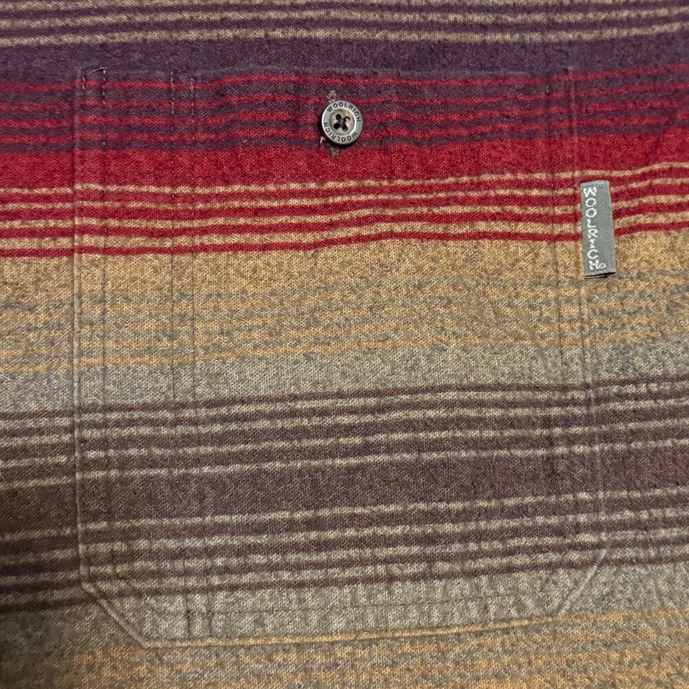 Vintage Woolrich Striped Button Down Shirt Size 2XL 90s - Picture 3 of 7